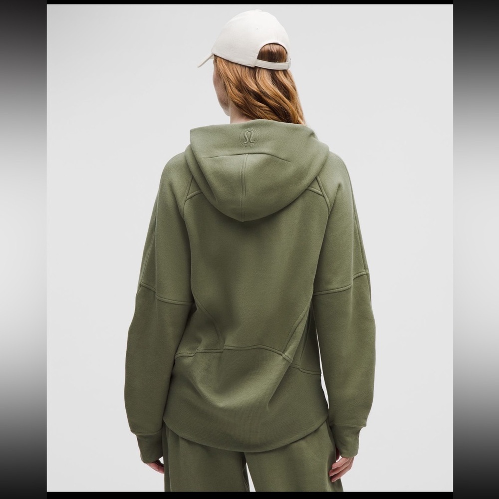 NWT 🌿 Bayleaf/Gold | Lululemon Scuba Oversized Half Zip Hoodie | XS/S - Picture 2 of 10
